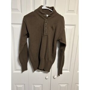 DSCP Vintage Garrison Collection Military Henley Sweater Men's Size Medium
